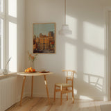 East Village cityscape showing architectural details at sunset