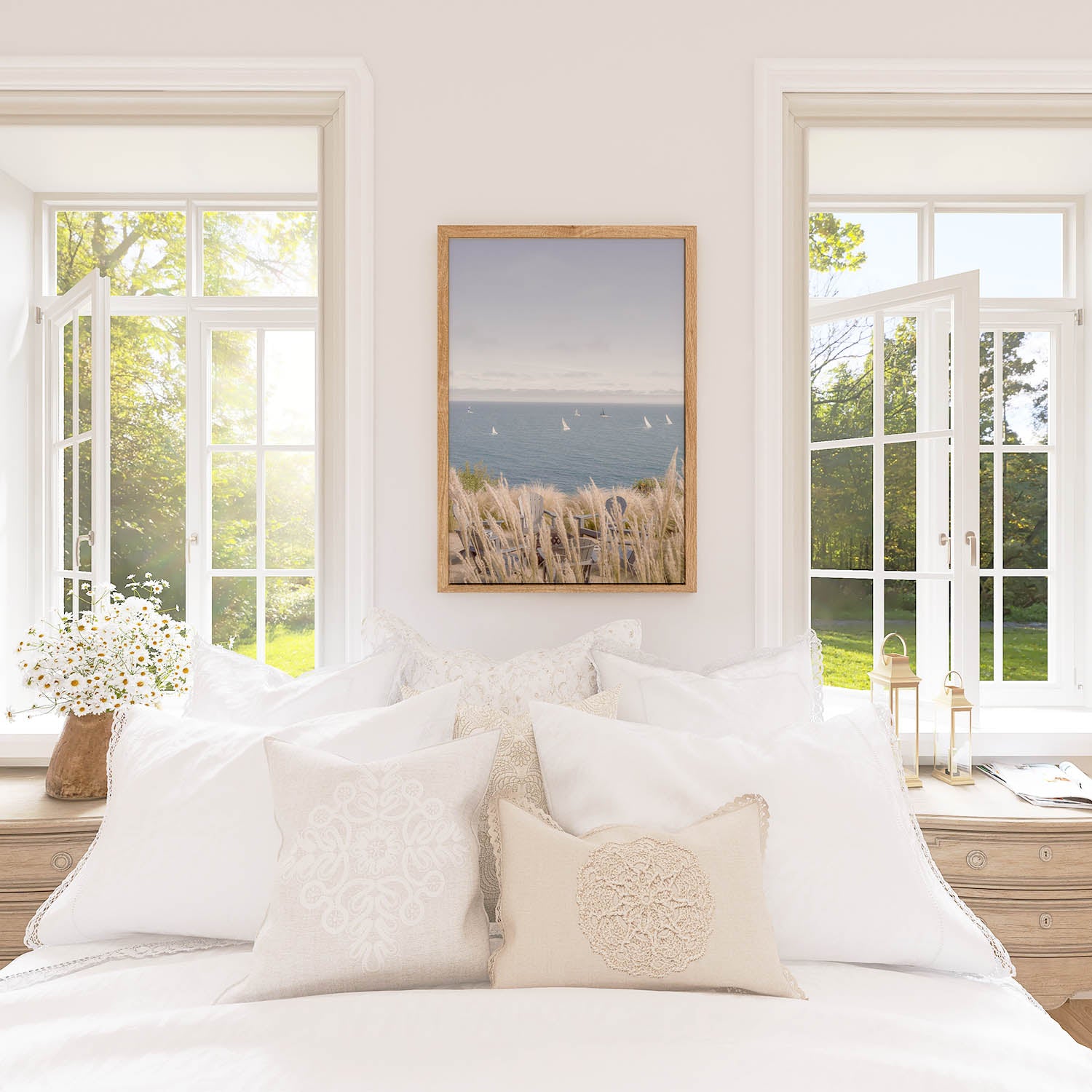 Sail Boats 12x16 print in gallery frame